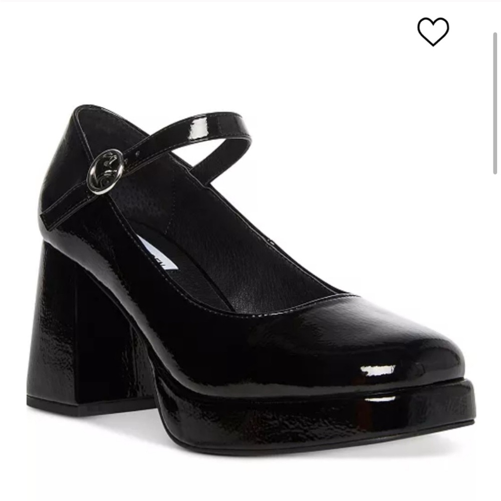 Steve Madden Black Patent Platform Heels